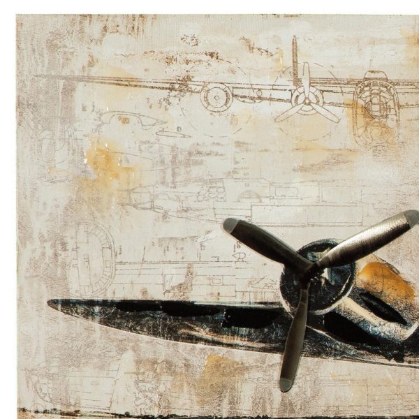 Ashley Gallery Wrapped Canvas Wall Art with Airplane Print, Brown and Black Sale - Image 4