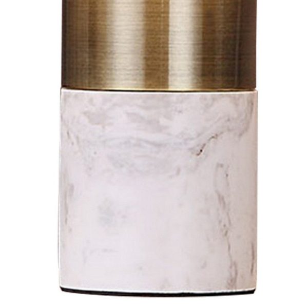 Lumina 15 Inch Table Lamp, Antique Brass Metal, Marble, Dome Shape, Gold By Casagear Home Online now - Image 4