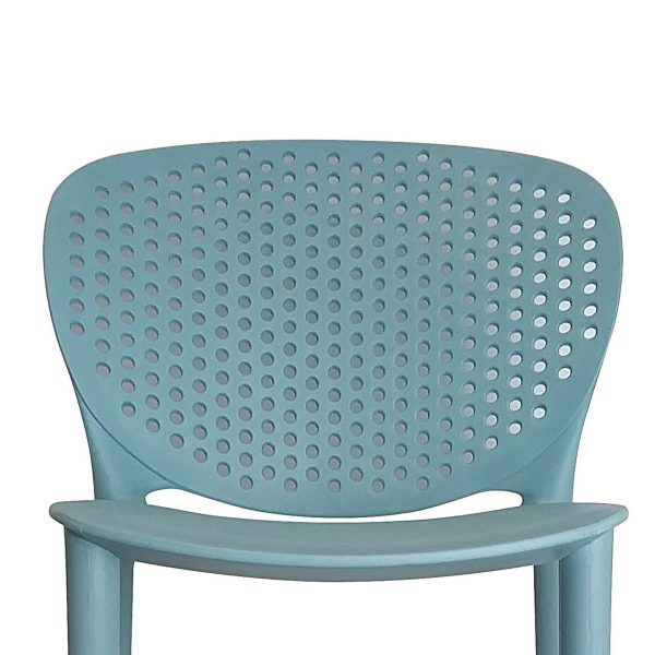 Celin 26 Inch Counter Stool Chair, Set of 4, Stackable, Mesh Back, Green By Casagear Home Online - Image 3