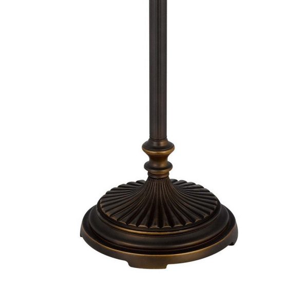 62 Inch Floor Lamp, Down Arc Shade Tiffany Style Stained Glass, Bronze By Casagear Home Supply - Image 5