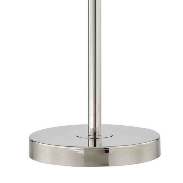 Aimy 27 Inch Table Lamp, LED Glass Shade, Metal, Chrome and White Finish By Casagear Home Cheap - Image 4