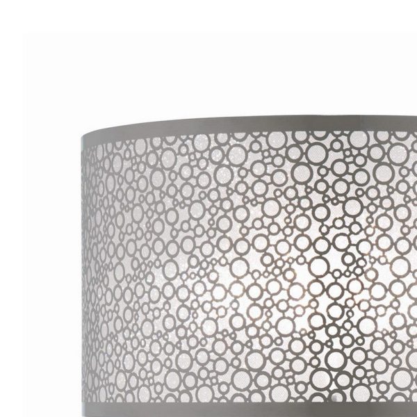 27 Inch Table Lamp with Metal and Fabric Shade, 
Sleek Chrome Finish By Casagear Home Discount - Image 2