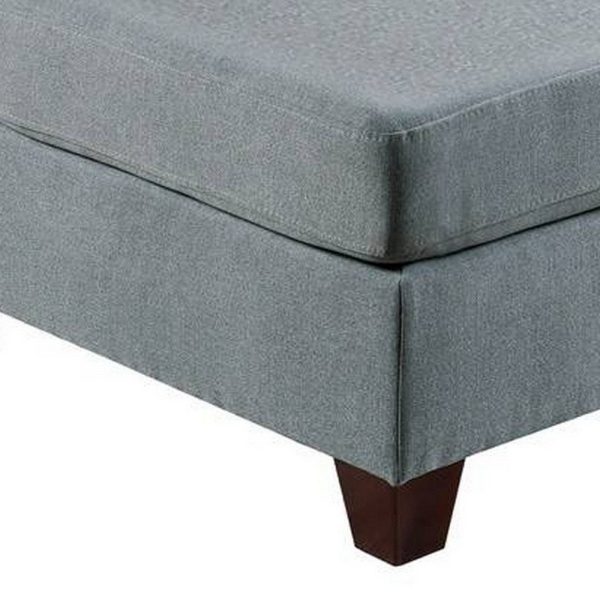 Remy 32 Inch Modular Armless Sofa Chair, Soft Gray Chenille, Solid Wood By Casagear Home For Cheap - Image 5